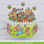 Lawn Fawn Platform Pop-Up Picket Fence Wrap Around Dies lf3372 Berry Sweet