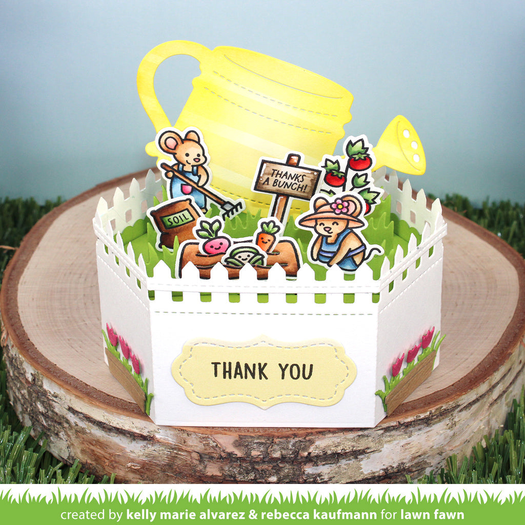 Lawn Fawn Watering Can Dies lf3376 Thank You