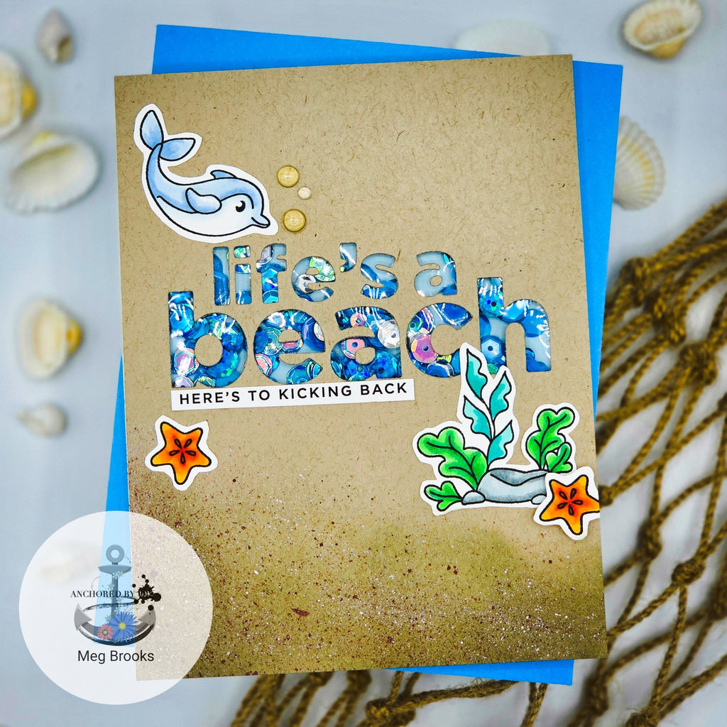 Simon Says Stamp Playful Dolphins Wafer Dies 1362sdc Friend Like You Summer Card