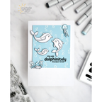 Simon Says Clear Stamps Playful Dolphins 3253ssc Friend Like You Thank You Card