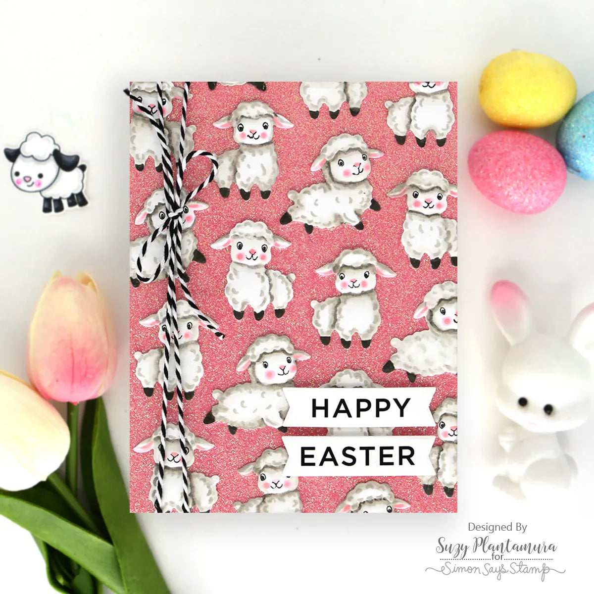 Simon Says Stamp Embossing Folder and Cutting Dies Playful Lambs sfd592 Beautiful Moments Easter Card | color-code:ALT08