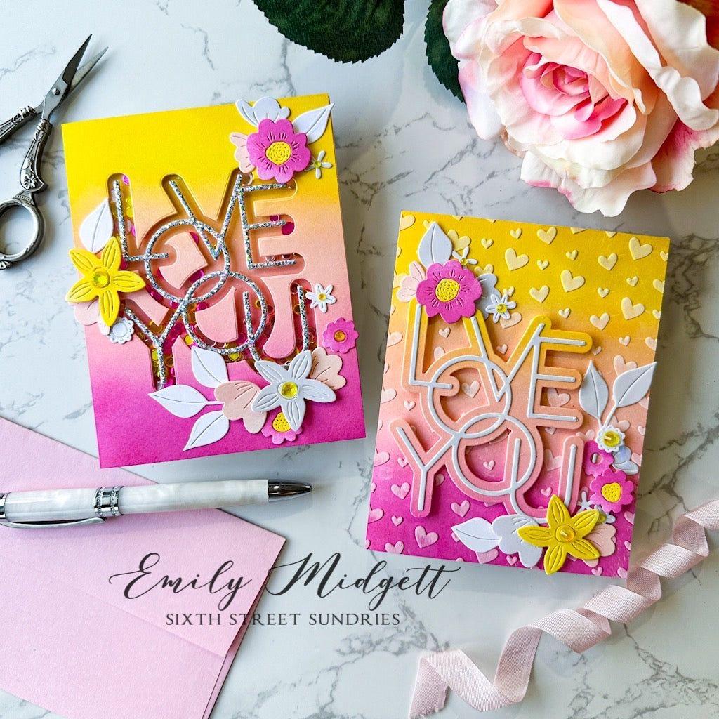 Simon Says Stamp Plentiful Petals Wafer Dies s871 Smitten Love Cards | color-code:ALT02