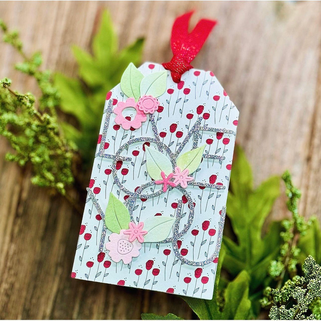 Simon Says Stamp Plentiful Petals Wafer Dies s871 Smitten Love Tag