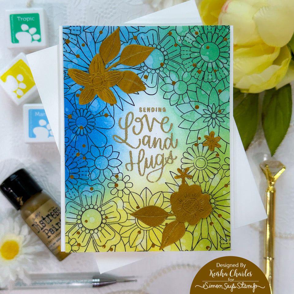 Simon Says Stamp Plentiful Petals Wafer Dies s871 Smitten Love Card | color-code:ALT03