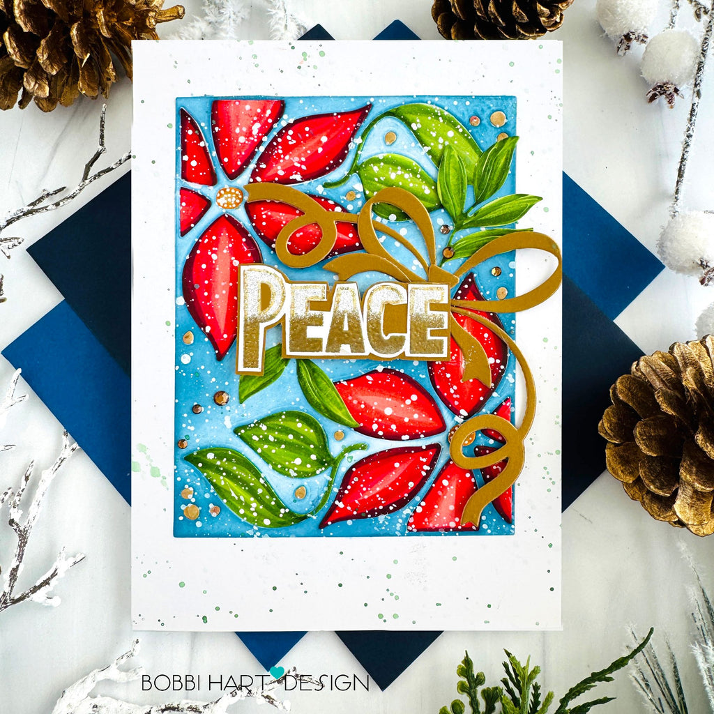 Simon Says Stamp Poinsettia Cover Wafer Die 1425md And Everything Nice Christmas Card | color-code:ALT01