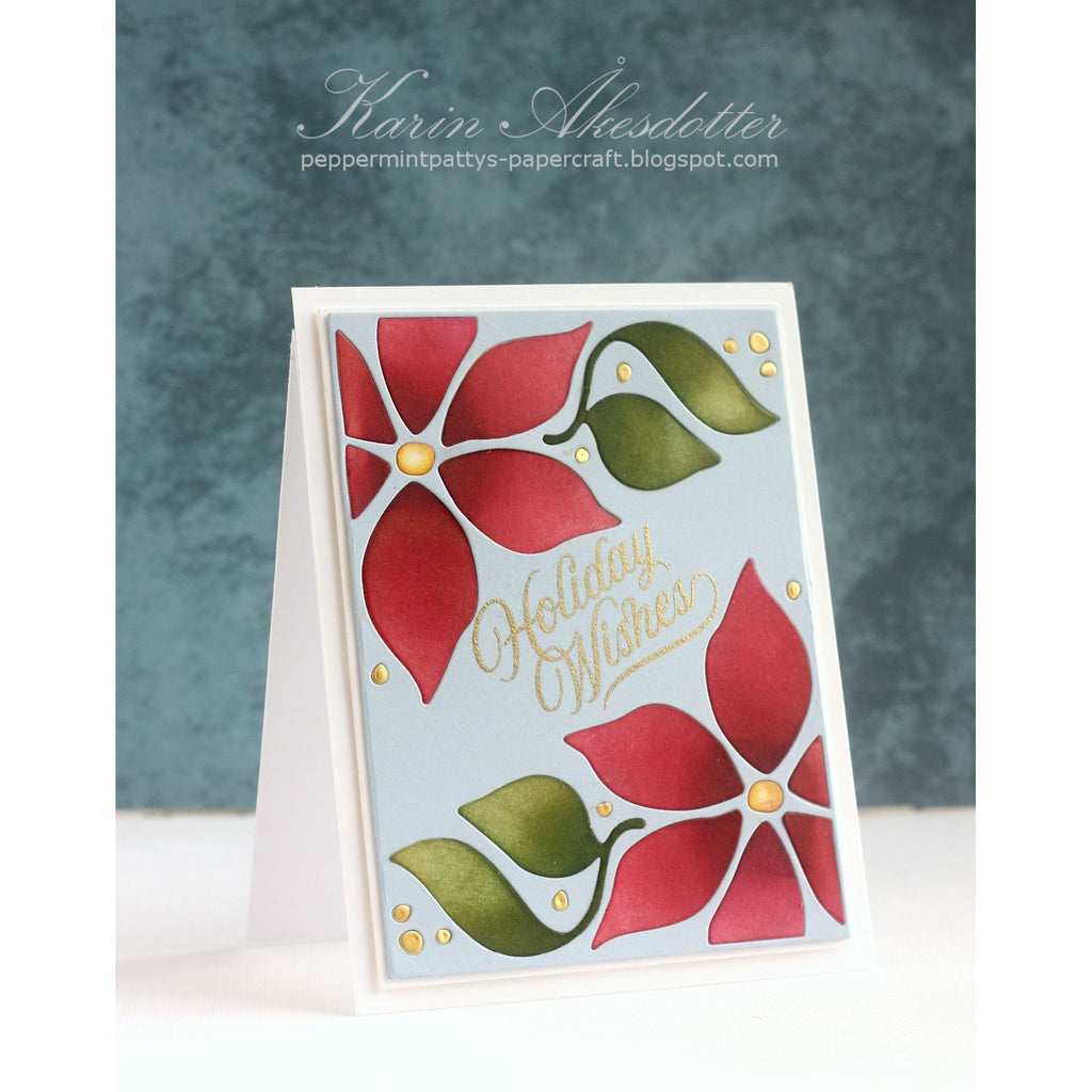 Simon Says Stamp Poinsettia Cover Wafer Die 1425md And Everything Nice Christmas Card | color-code:ALT04