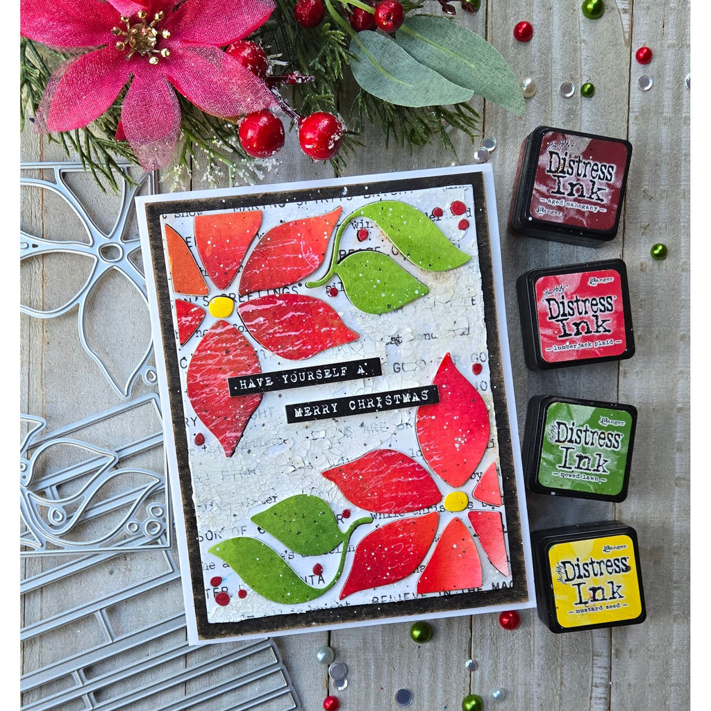 Simon Says Stamp Poinsettia Cover Wafer Die 1425md And Everything Nice Christmas Card