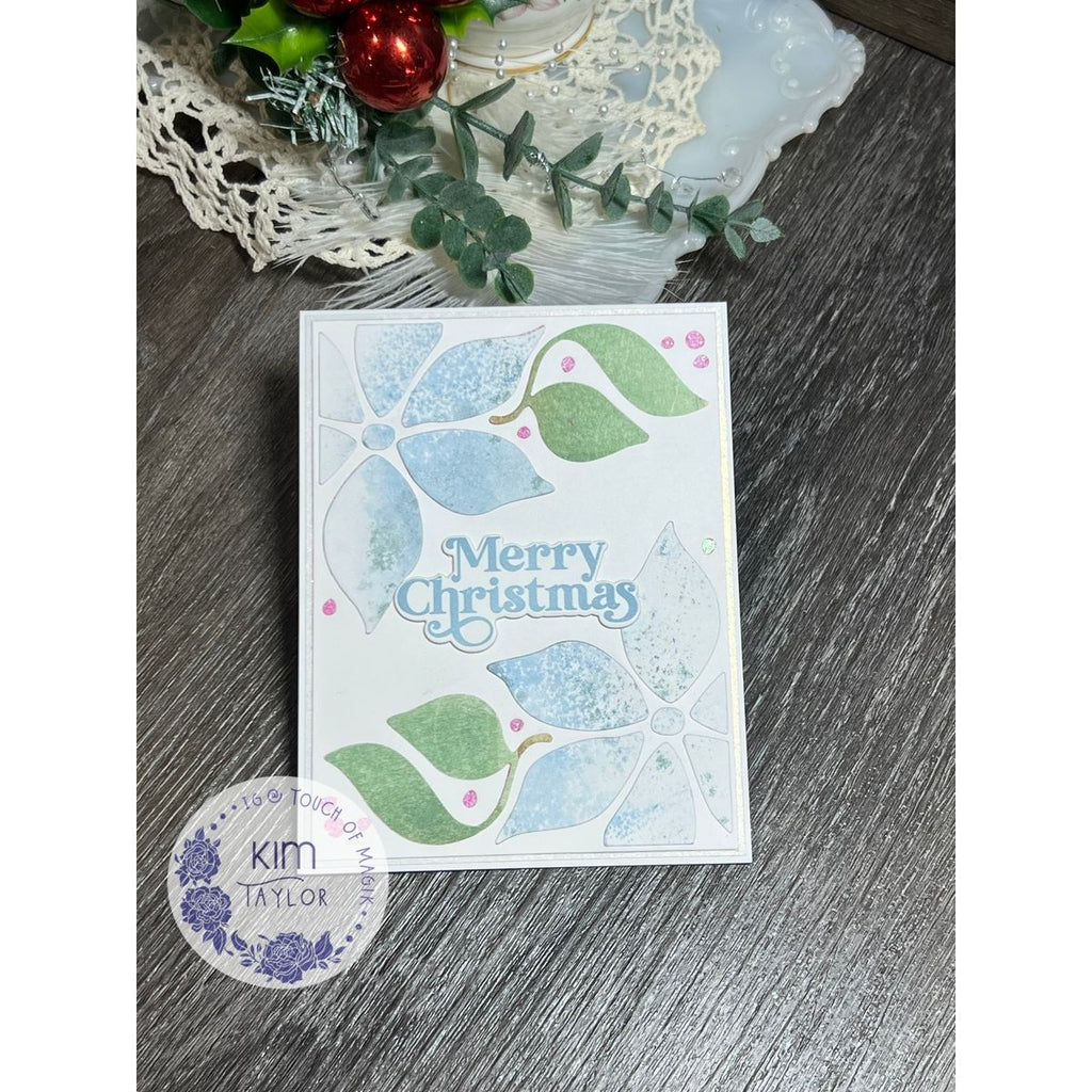 Simon Says Stamp Poinsettia Cover Wafer Die 1425md And Everything Nice Christmas Card