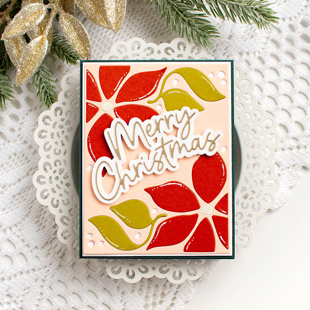 Simon Says Stamp Poinsettia Cover Wafer Die 1425md And Everything Nice Christmas Card | color-code:ALT05