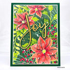 Simon Says Stamp Embossing Folder Poinsettia Jubilee sf422 Festive Fun Christmas Card