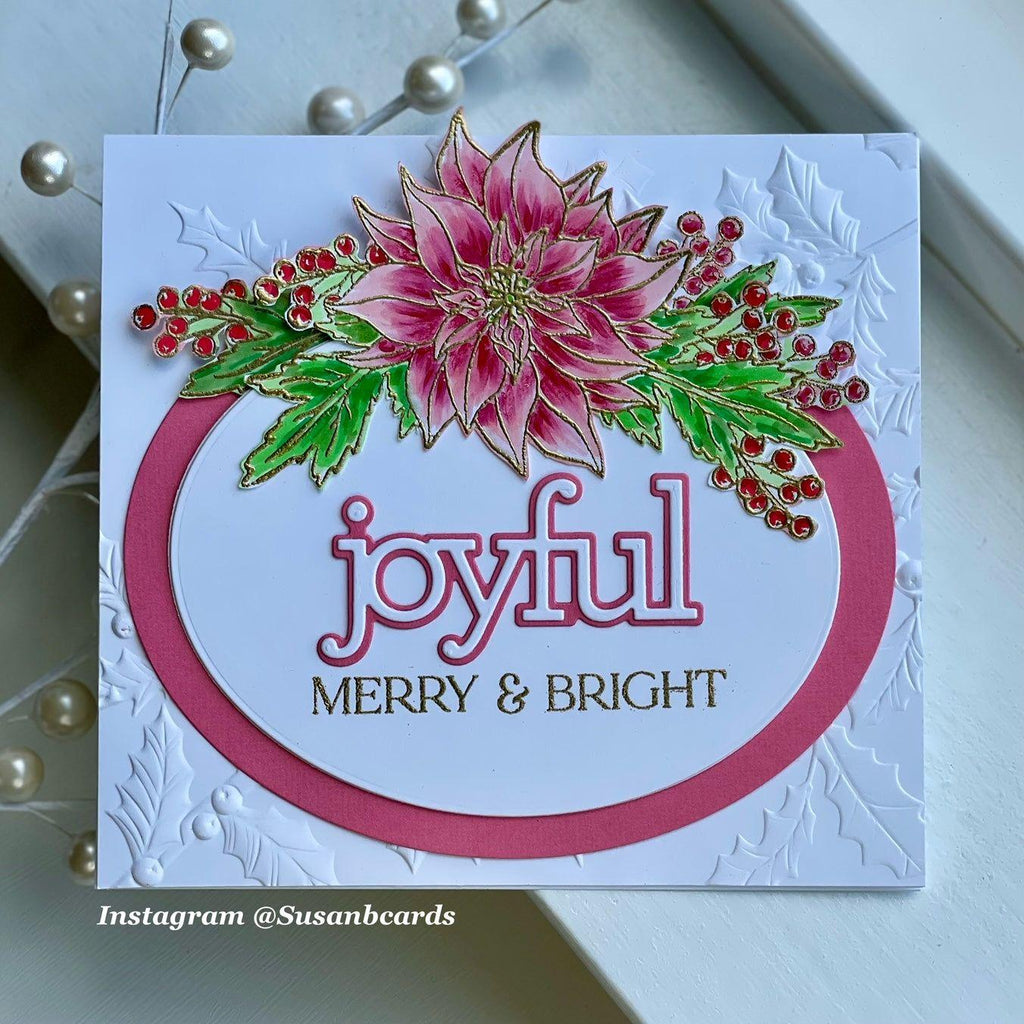 Simon Says Clear Stamp Poinsettia Swag 3140ssc Festive Fun Christmas Card | color-code:ALT02