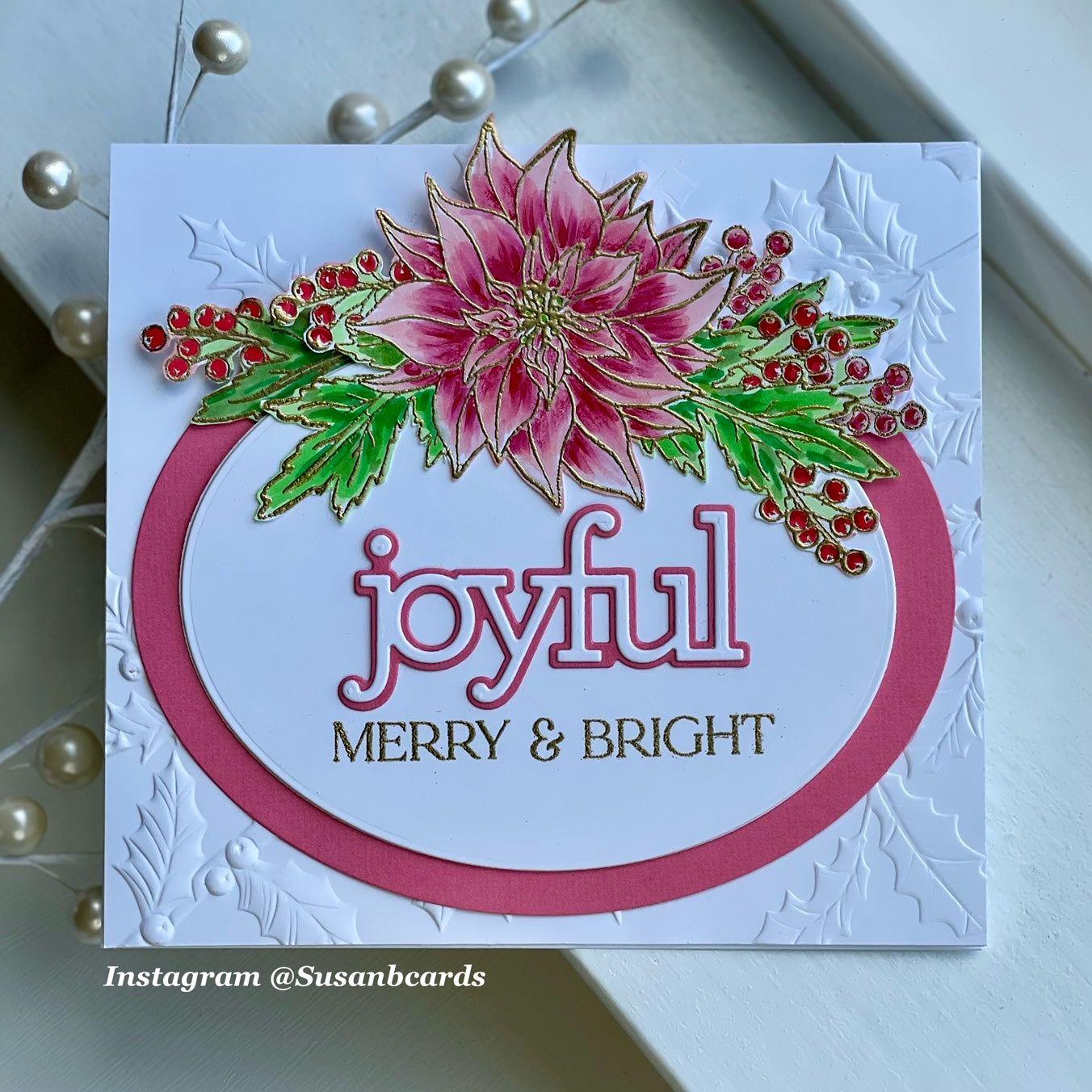 Simon Says Clear Stamp Poinsettia Swag 3140ssc Festive Fun Christmas Card | color-code:ALT02