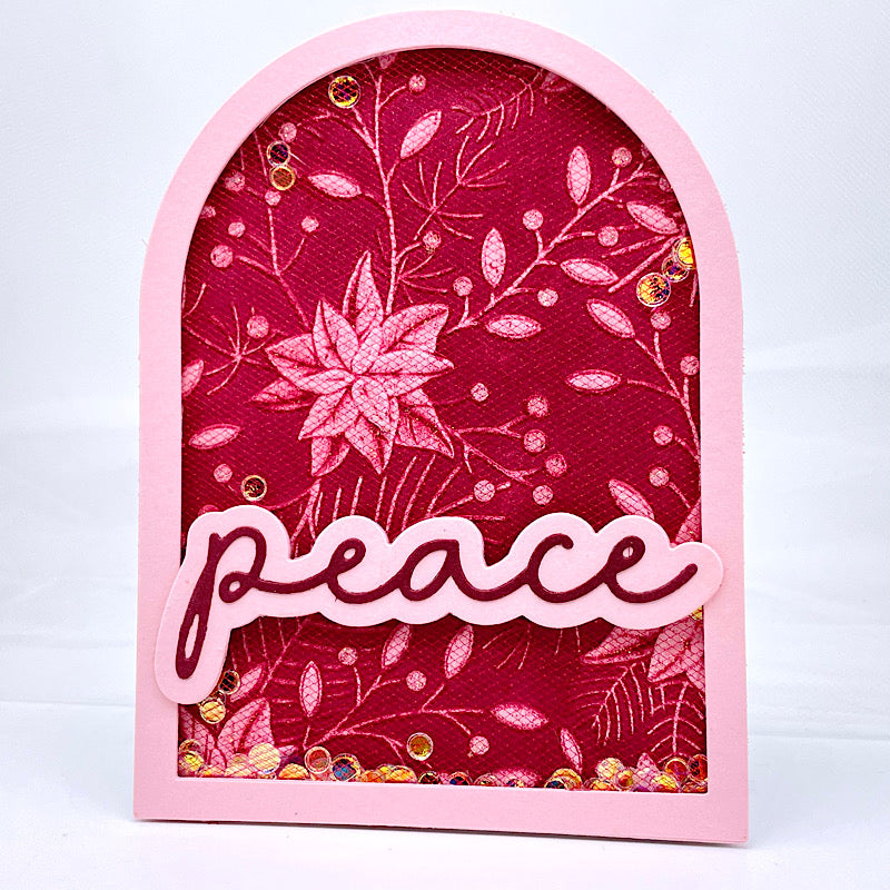 Simon Says Stamp Embossing Folder Poinsettia Sprays sf413 Stamptember Christmas Card
