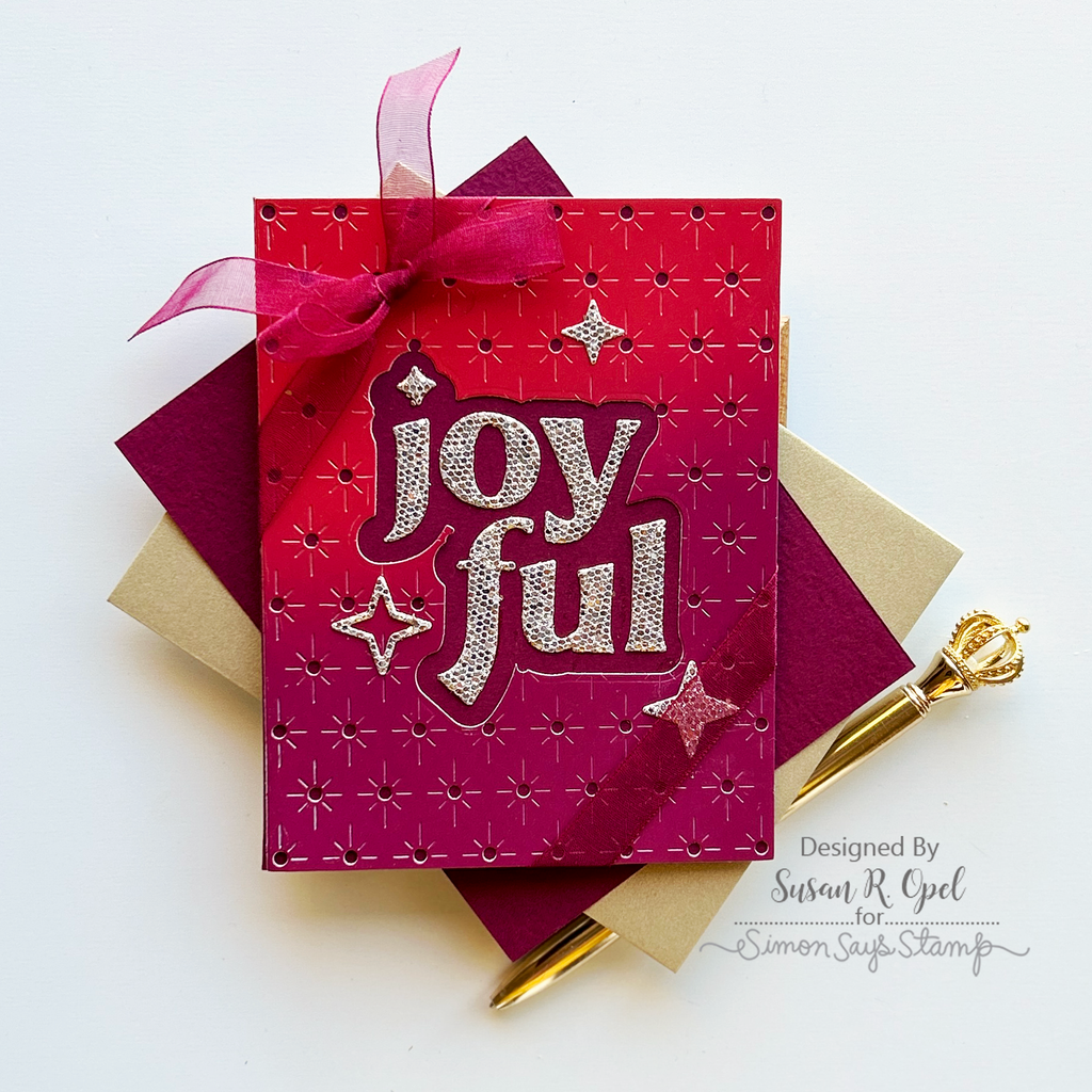 Simon Says Stamp Pointed Star Trio Wafer Dies s891 All The Joy Christmas Card