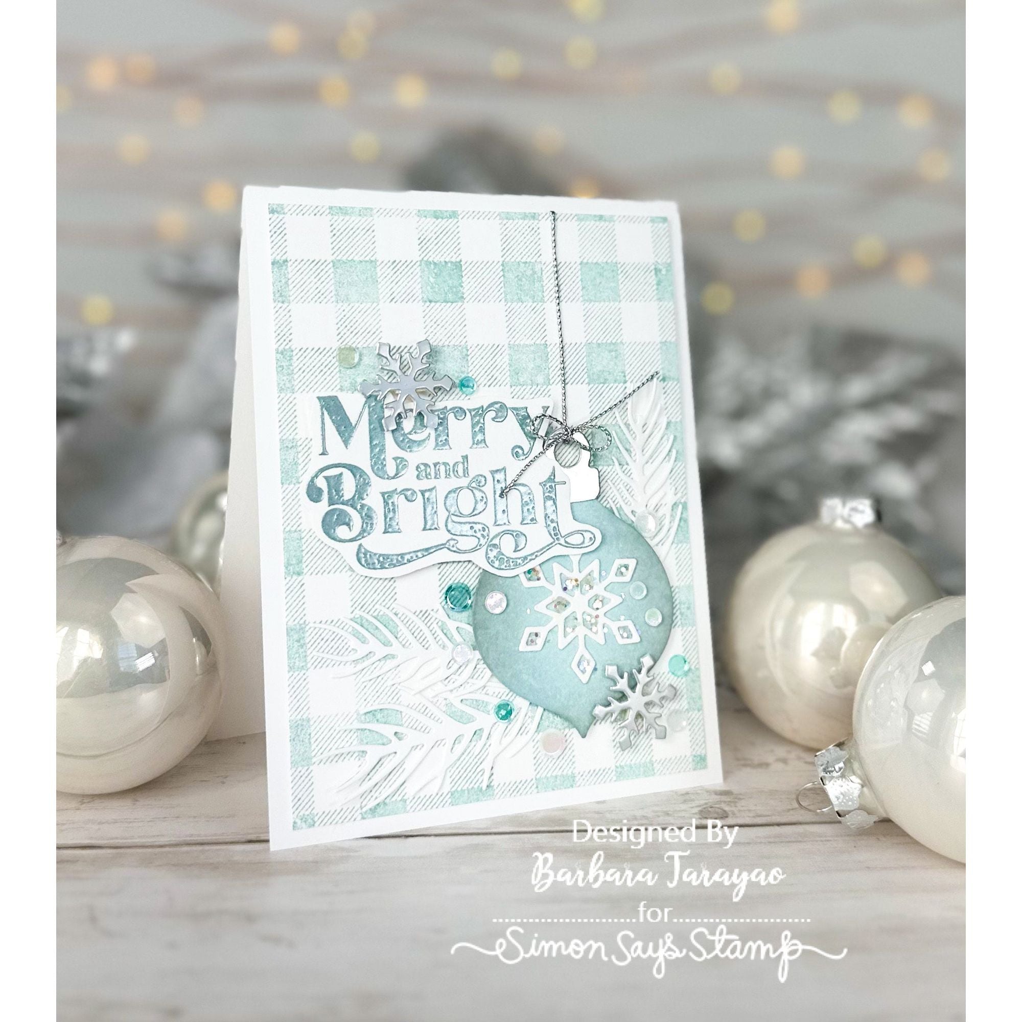 Simon Says Stamp Pointy Pine Needle Sprigs Wafer Dies s879 Diecember Christmas Card | color-code:ALT02