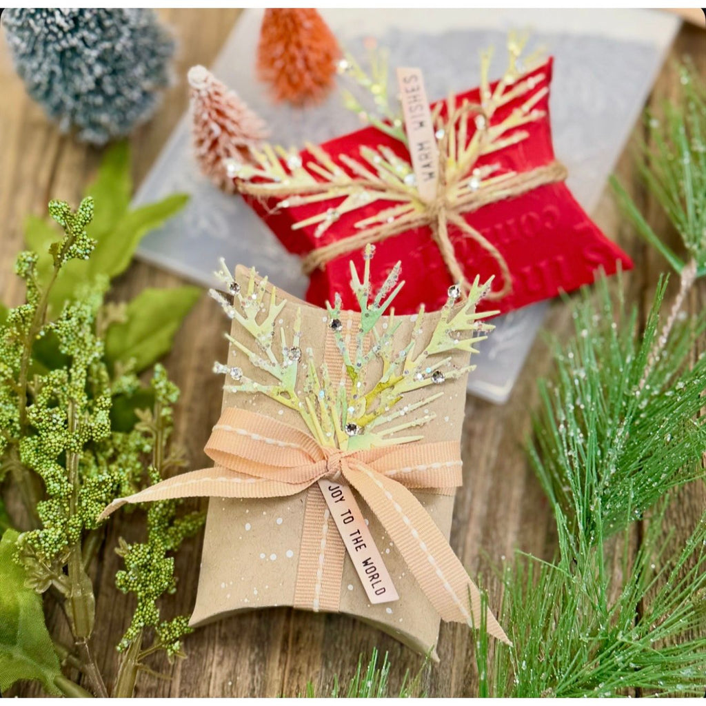 Simon Says Stamp Pointy Pine Sprigs Wafer Dies s1094 DieCember Boxes