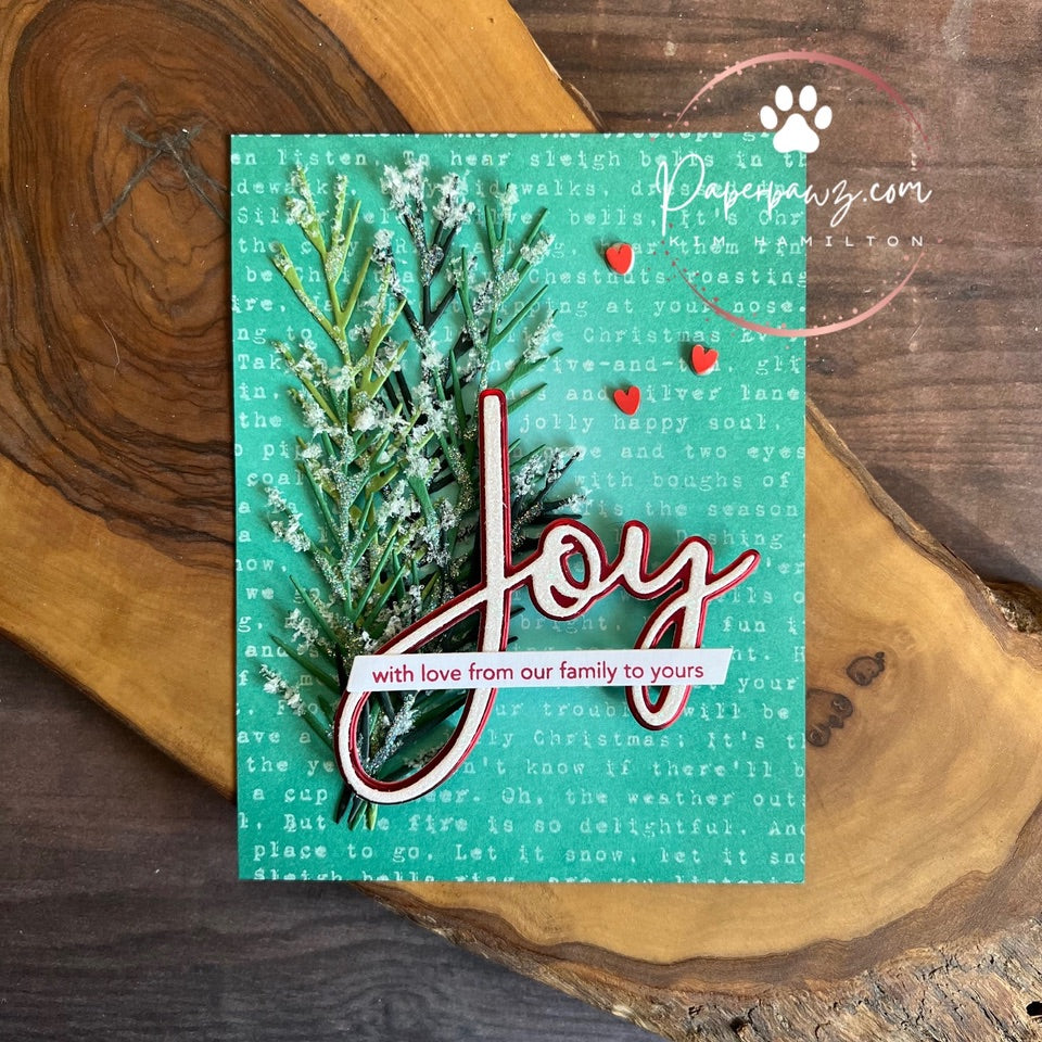 Simon Says Stamp Pointy Pine Sprigs Wafer Dies s1094 DieCember Christmas Card