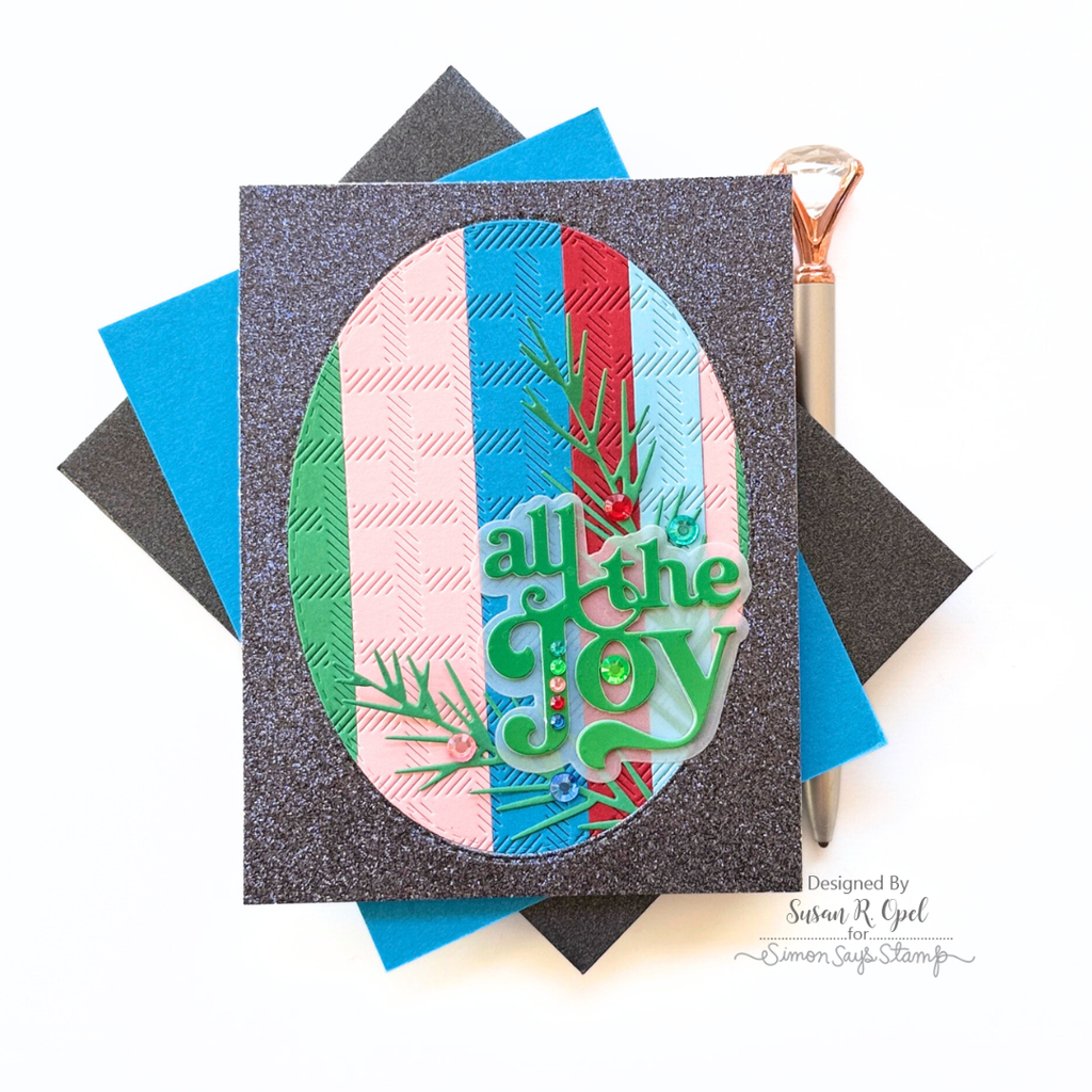 Simon Says Stamp Pointy Pine Sprigs Wafer Dies s1094 DieCember Christmas Card