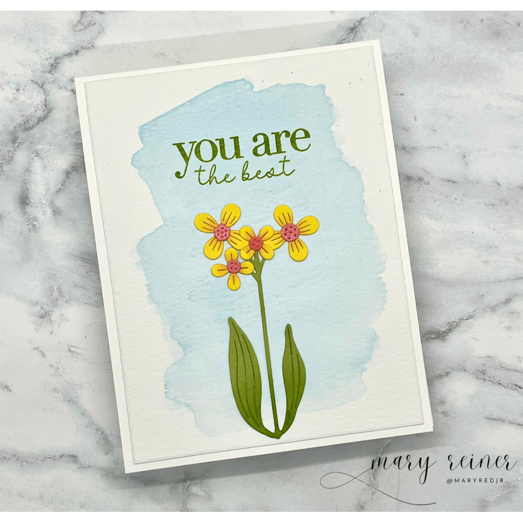 Simon Says Stamp Poised Primula Wafer Dies s992 You Are My Favorite You are the Best Card