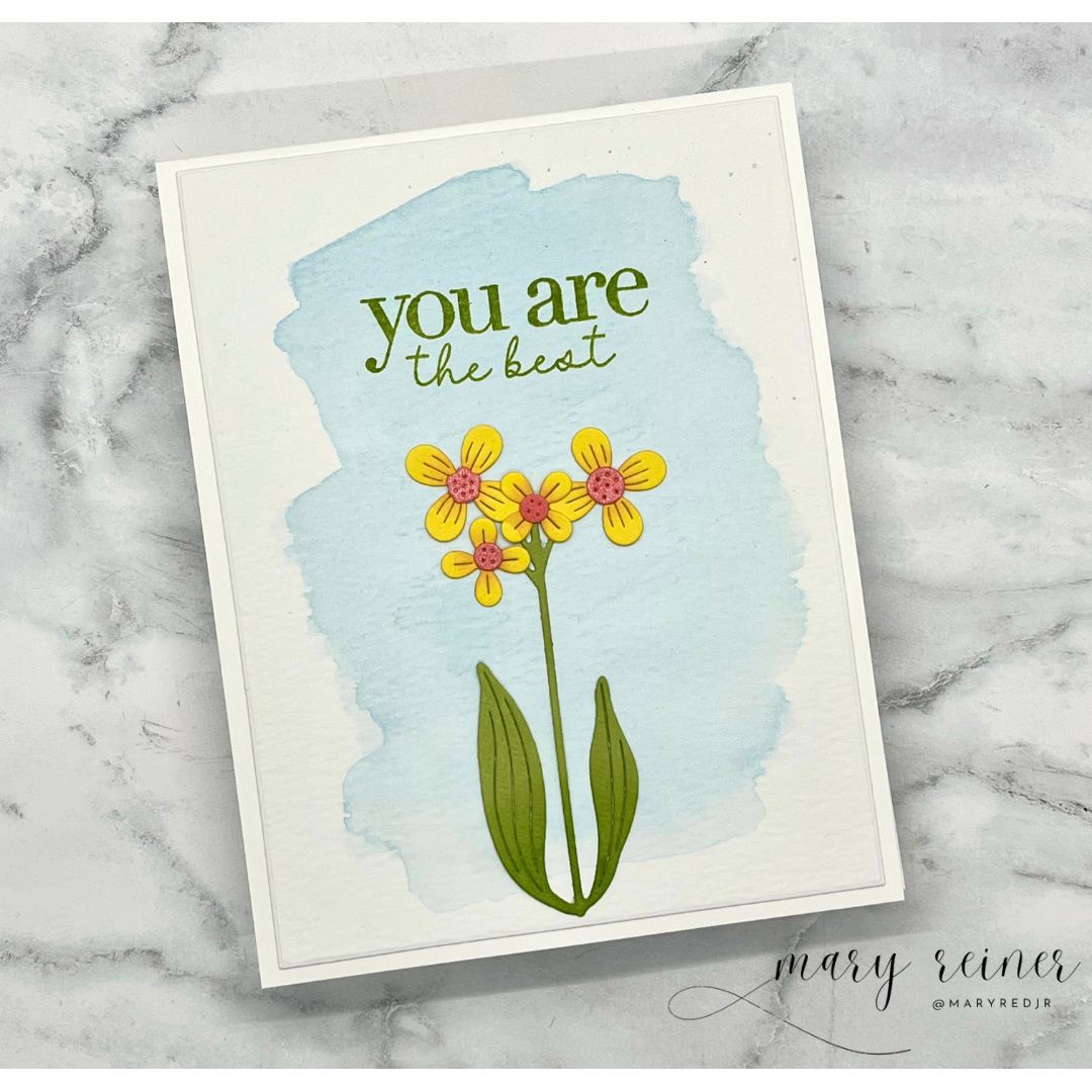 Simon Says Stamp Poised Primula Wafer Dies s992 You Are My Favorite You are the Best Card