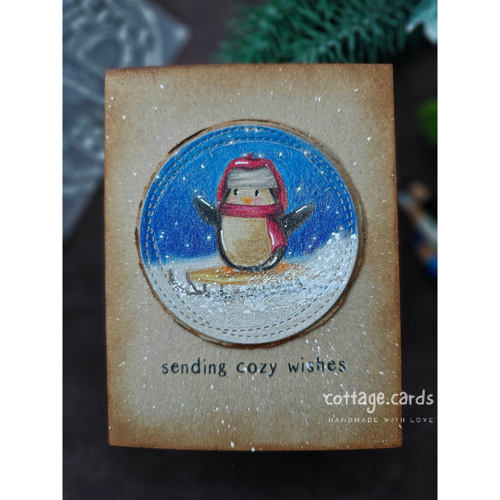 Simon Says Stamps and Dies Polar Christmas set870pc Sweet Wishes Holiday Card