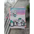 Simon Says Stamps and Dies Polar Christmas set870pc Sweet Wishes Holiday Card