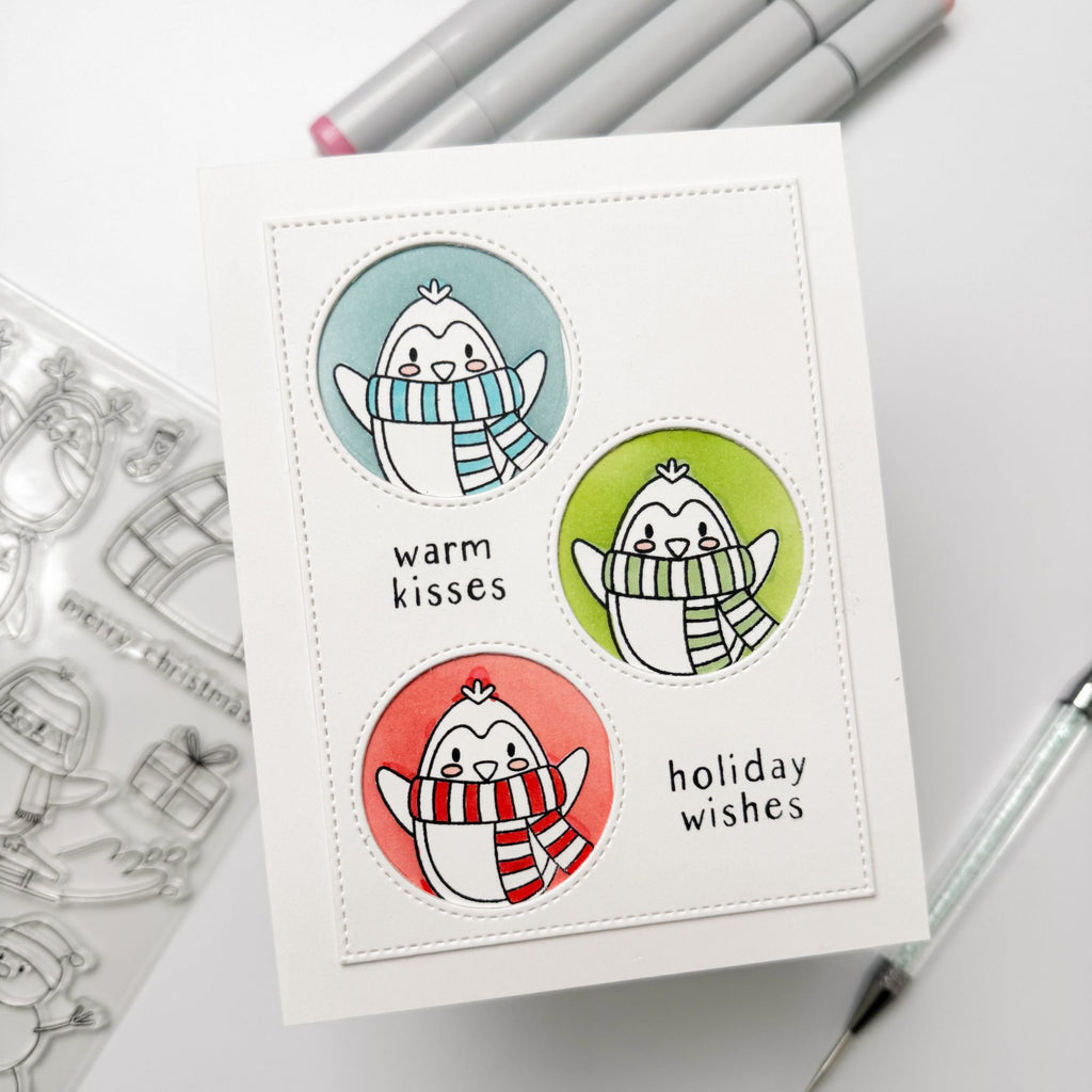 Simon Says Stamps and Dies Polar Christmas set870pc Sweet Wishes Holiday Card