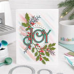 Polkadoodles Abundant Holly Dies pd9195 joy greenery card
