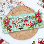 Polkadoodles Abundant Holly Dies pd9195 noel greenery wooden sign