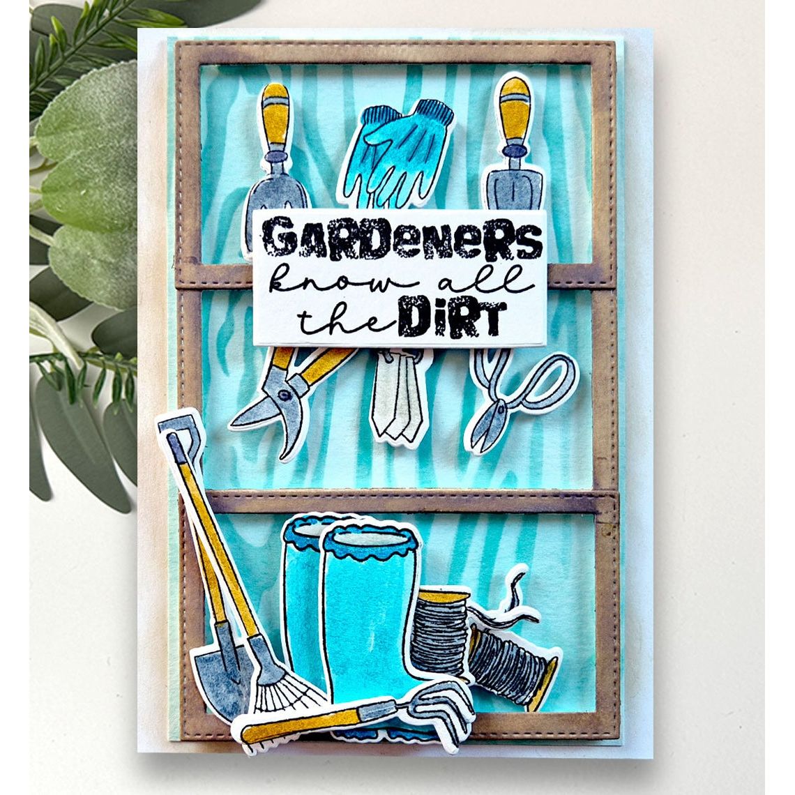 Polkadoodles All the Dirt Stamp and Die Bundle gardener