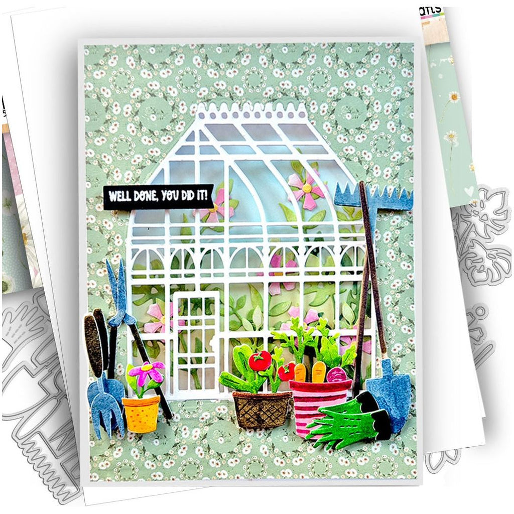 Polkadoodles Amazing Greenhouse Dies pd8956 well done