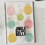 Polkadoodles Beautiful Baubles Emboss-Ink Stencil pd9049 jingle