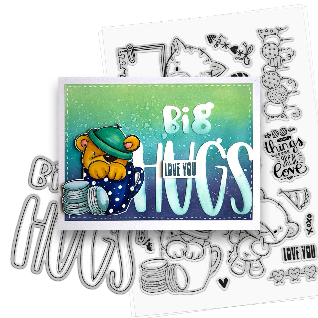 Polkadoodles Big Hugs Dies pd8867 hugs