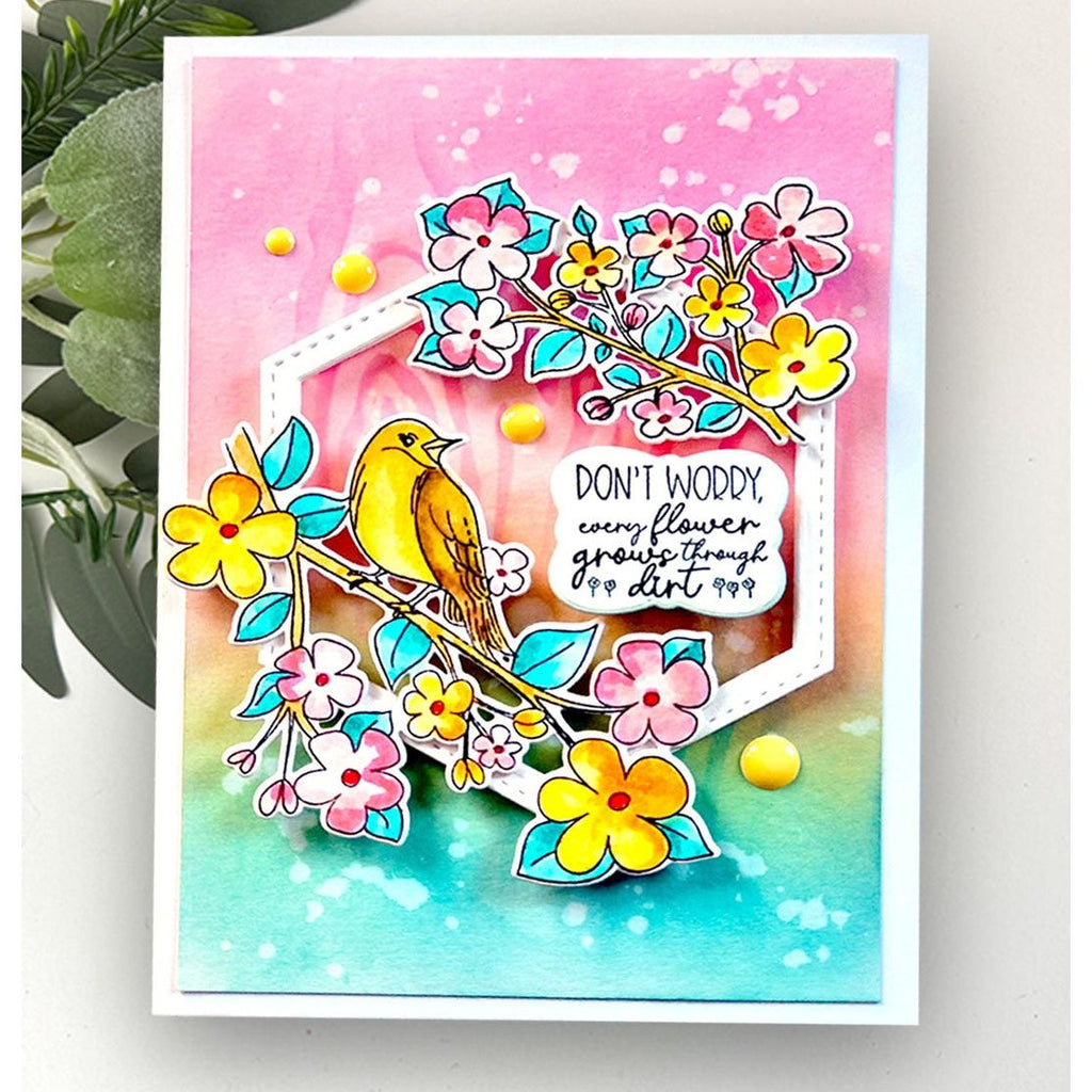 Polkadoodles Birds and Butterflies Clear Stamps pd8933 bird