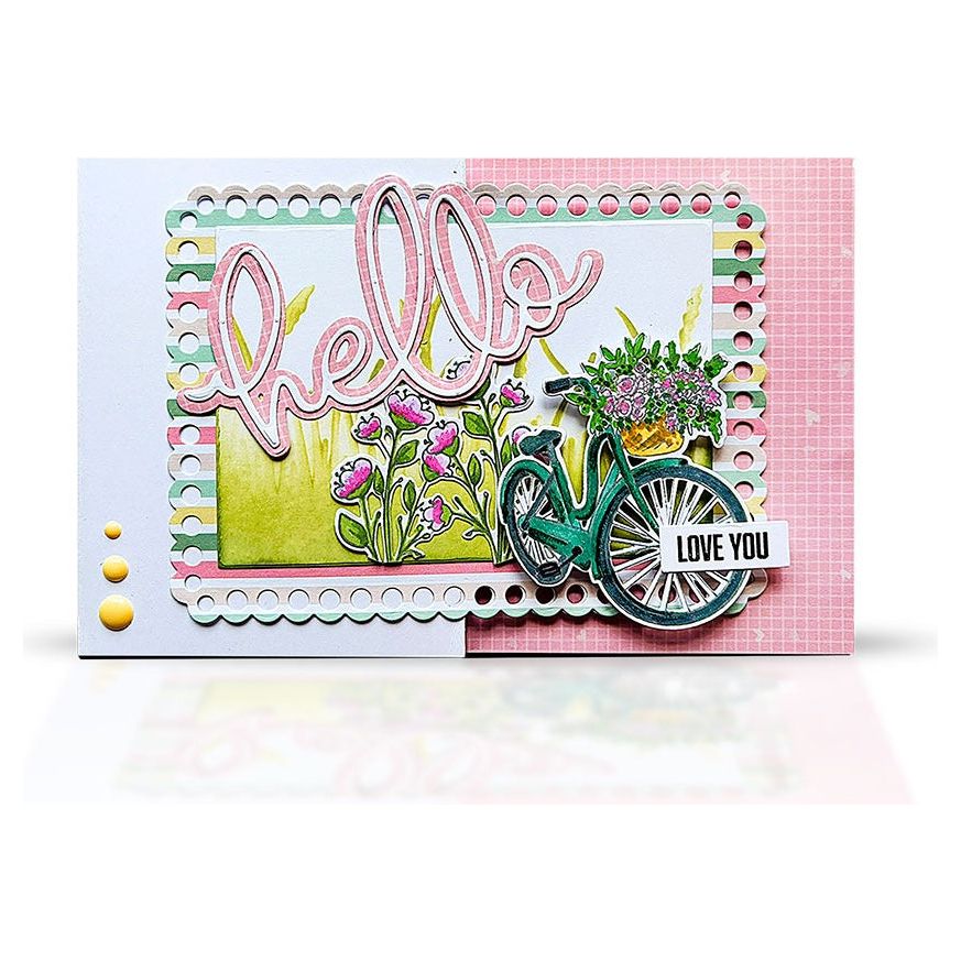 Polkadoodles Birds and Butterflies Outline Dies pd8934 bike
