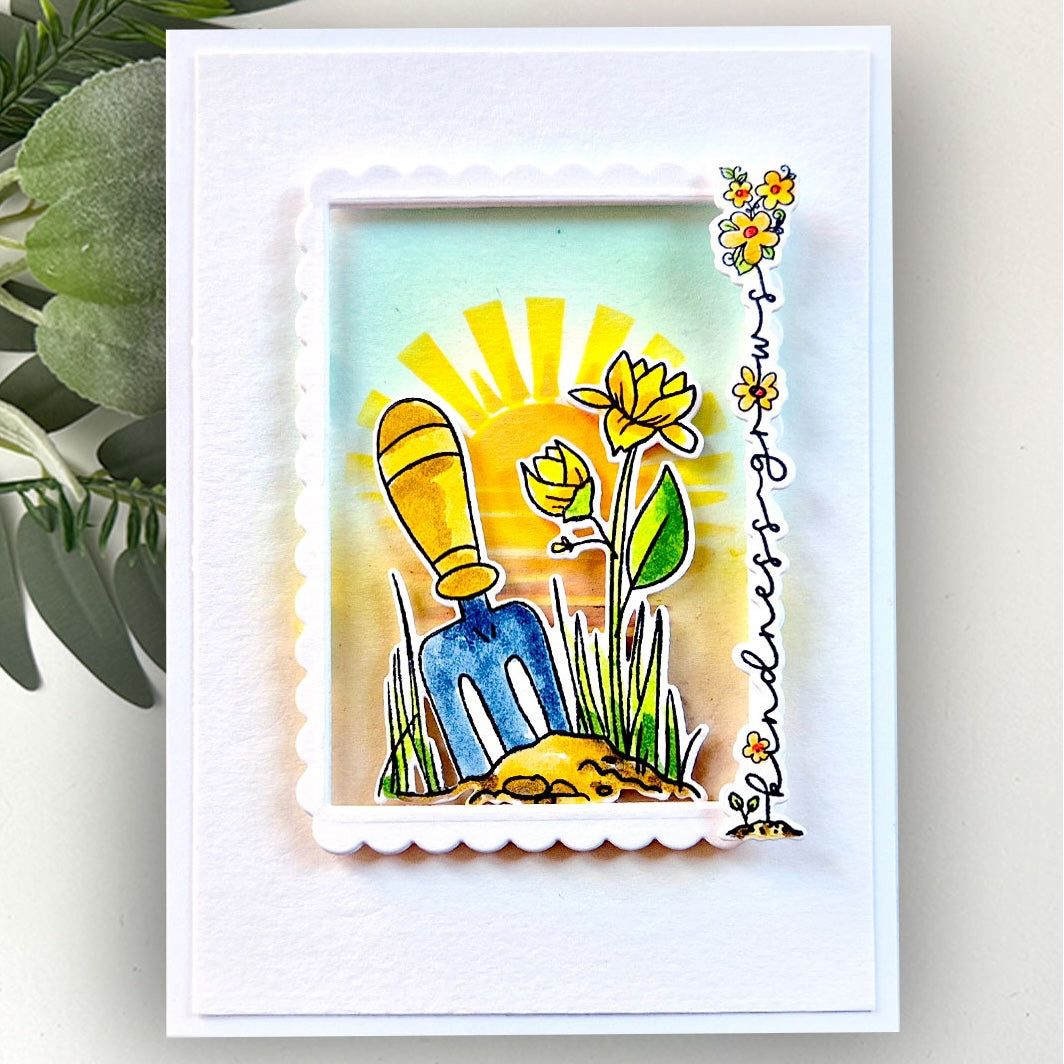 Polkadoodles Birds and Butterflies Stamp and Die Bundle flower