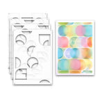 Polkadoodles Boho Circles Layering Emboss-Ink Stencil Set pd9091