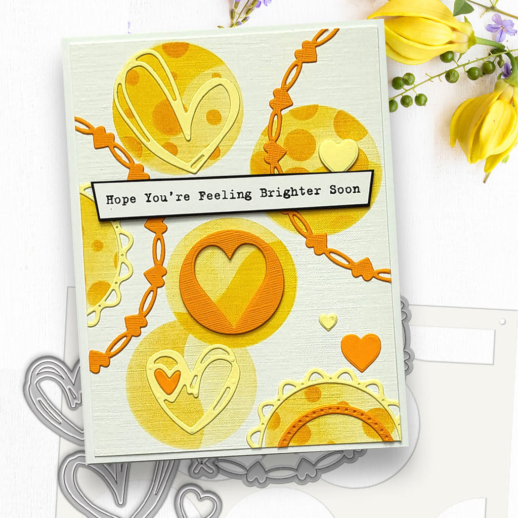 Polkadoodles Boho Circles Layering Emboss-Ink Stencil Set pd9091 feeling brighter