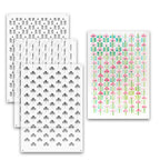 Polkadoodles Boho Perfect Poppies Emboss-Ink Layering Stencil Set pd9095