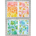Polkadoodles Boho Petals Layering Emboss-Ink Stencil Set pd9090 samples