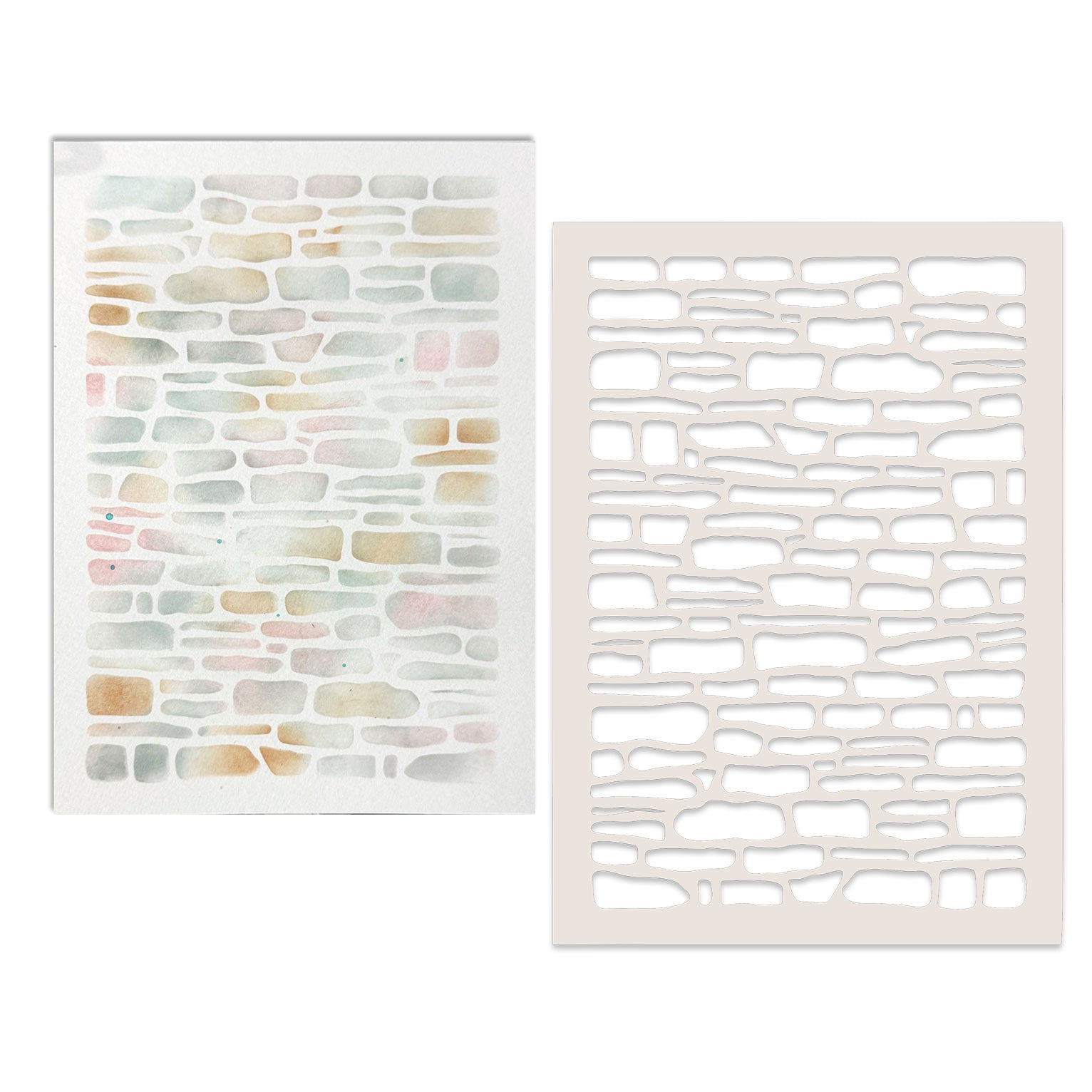 Polkadoodles Brick Stencil pd8843 sample