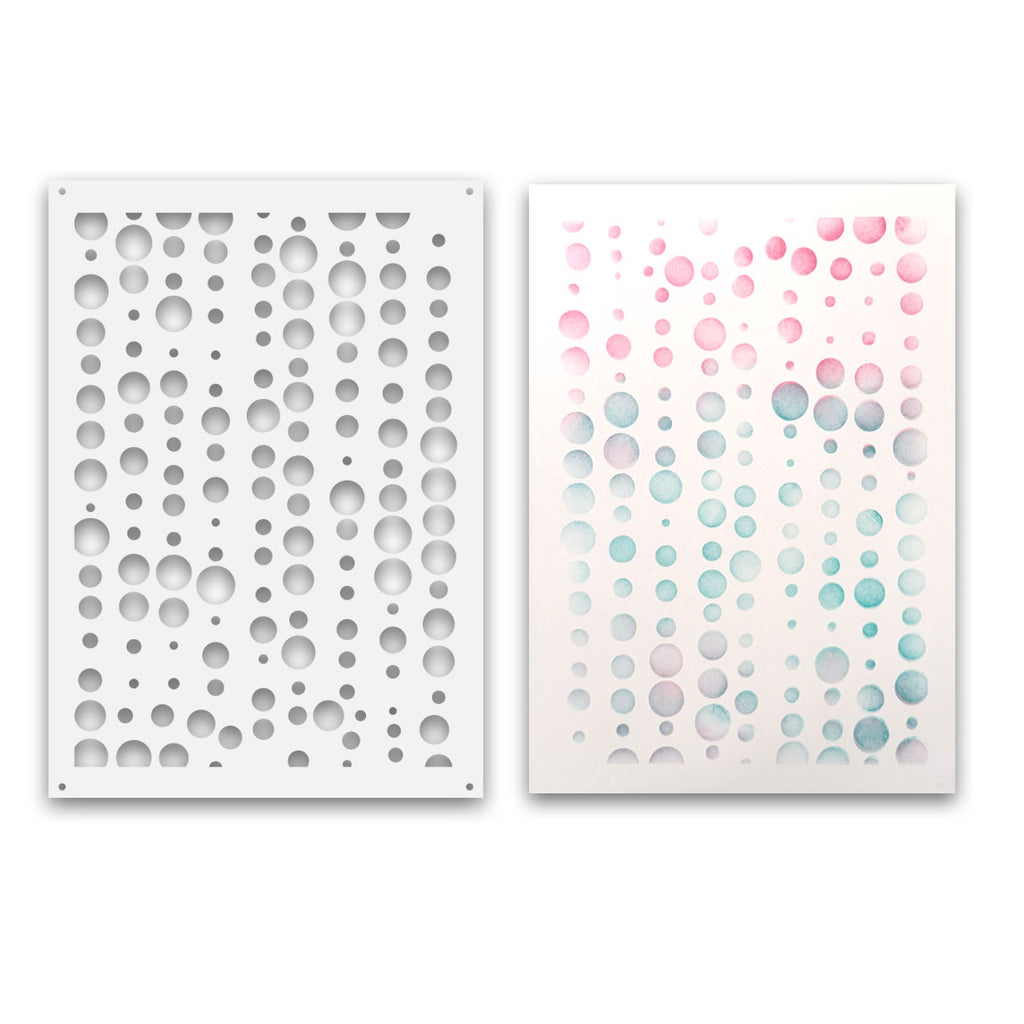 Polkadoodles Bubbleicious Emboss-Ink Stencil pd9094