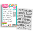 Polkadoodles Calendar Months and Numbers Clear Stamps pd8880