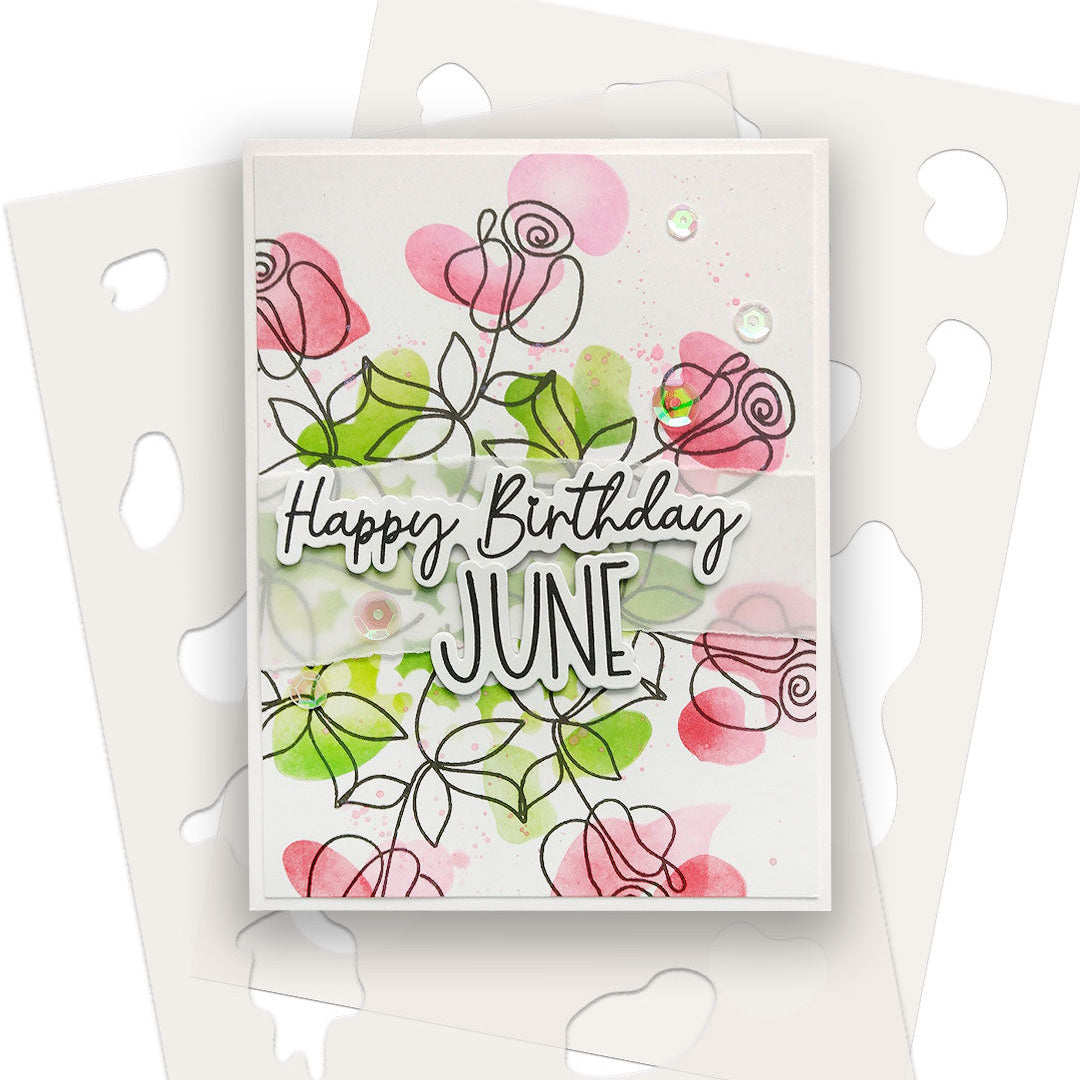 Polkadoodles Calendar Months and Numbers Outline Dies pd8881 birthday