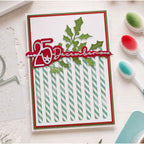 Polkadoodles Candy Cane Stripes 6x6 Layering Stencils pd9204 december 25 holiday card