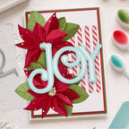 Polkadoodles Candy Cane Stripes 6x6 Layering Stencils pd9204 joy poinsettia card