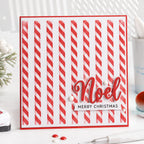 Polkadoodles Candy Cane Stripes 6x6 Layering Stencils pd9204 noel merry christmas card