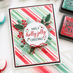 Polkadoodles Candy Diagonal Stripes 6x6 Stencil pd9205 holly jolly christmas card