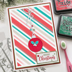 Polkadoodles Candy Diagonal Stripes 6x6 Stencil pd9205 merry christmas ornament card