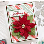 Polkadoodles Candy Diagonal Stripes 6x6 Stencil pd9205 merry christmas poinsettia card
